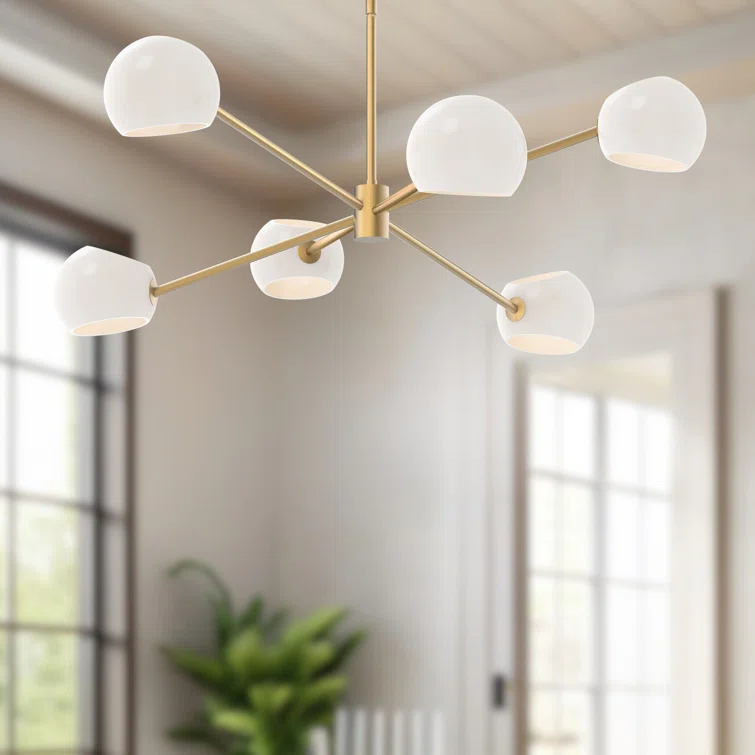 Willow 6 Light Metal Sputnik Chandelier