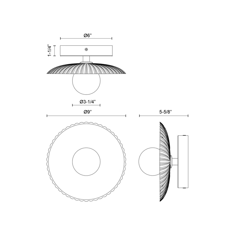 Hera Single Light Glass Dimmable LED Armed Sconce