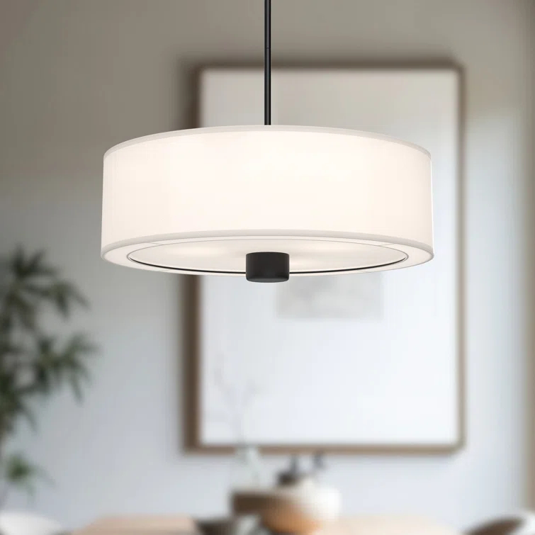 Theo Fabric Semi Flush Mount