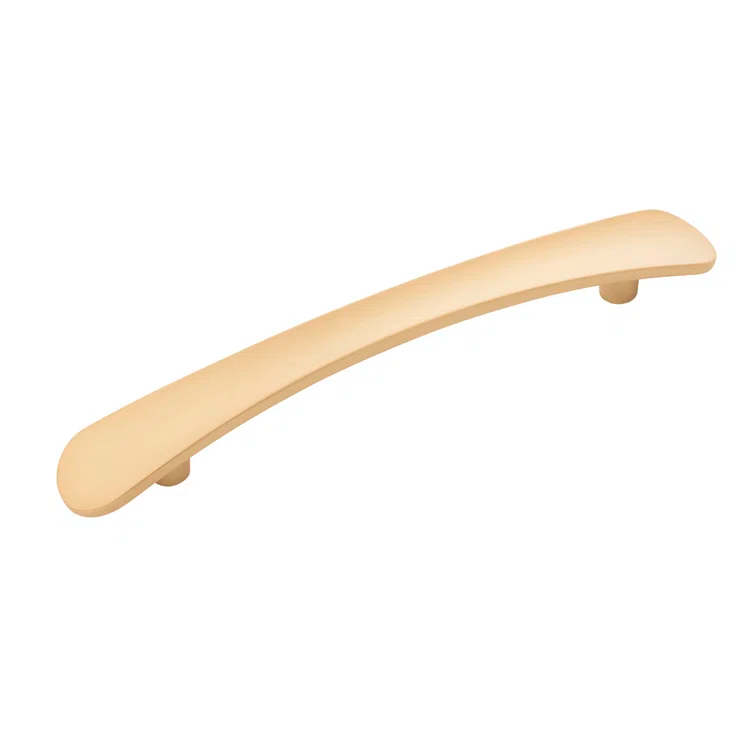 Brushed Golden Brass Modern Bar Handle with Mounting Hardware