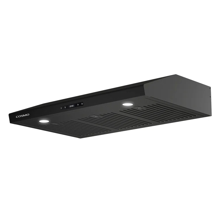 Cosmo 36 In. Haven Collection 500 Cfm Ducted Under Cabinet Range Hood, Touch Controls, Led Lights In Matte Black