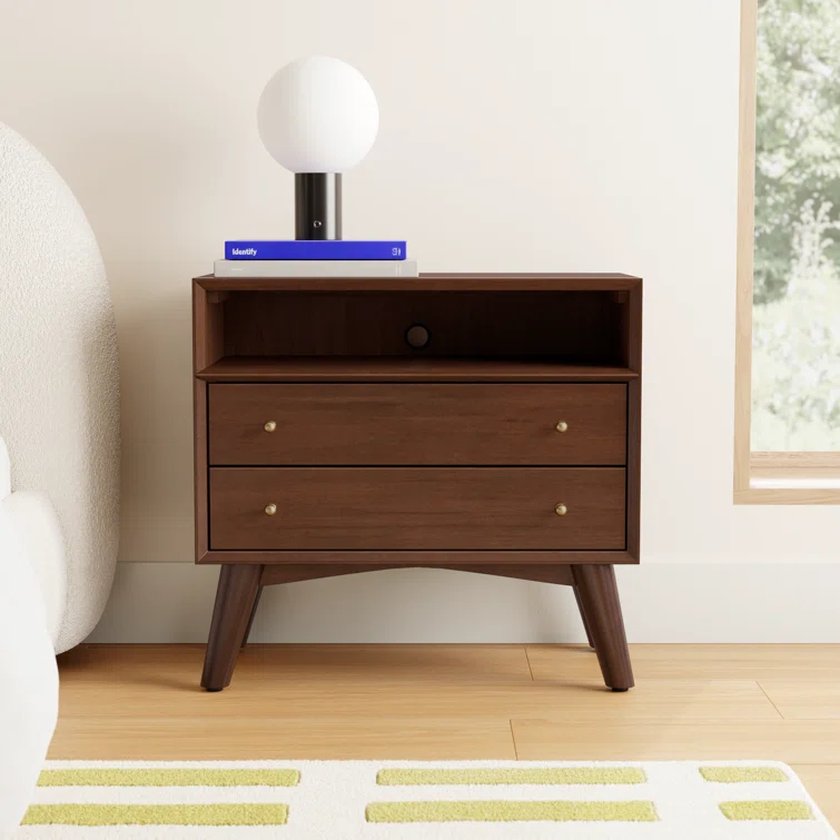 Williams 2-Drawer Nightstand with Shelf