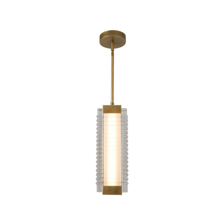 Alai Ribbed Glass LED Pendant