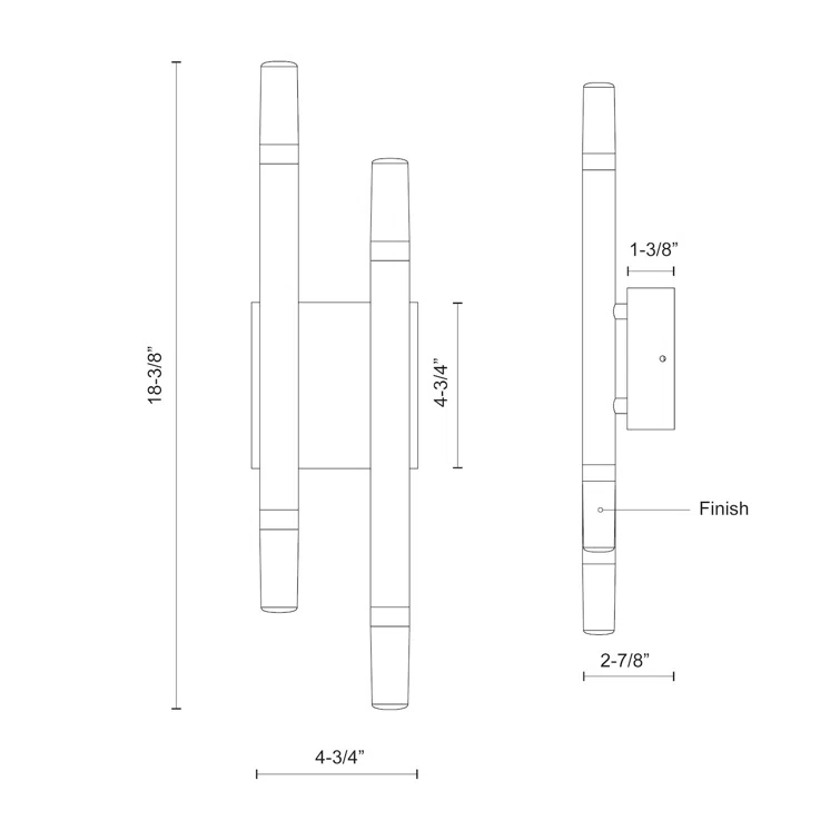 Draven Aluminum LED Wallchiere