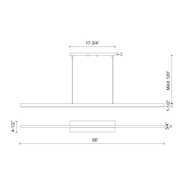 Vega 1 - Light LED Kitchen Island Pendant