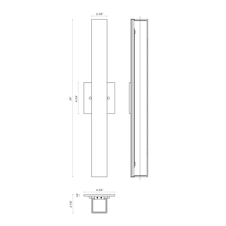 Melville Steel LED Wallchiere