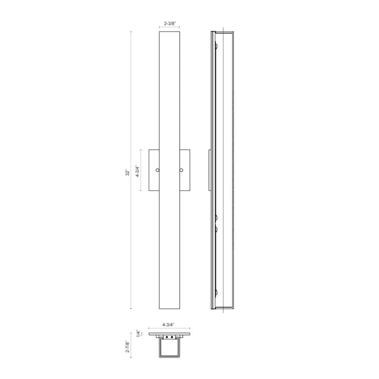 Melville Steel LED Wallchiere