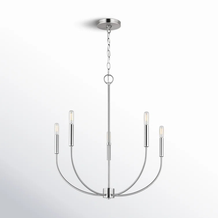 Greenwich 5-Light Brushed Nickel Candle Chandelier