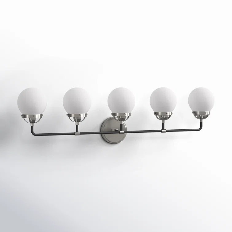Generation Lighting Cafe 38.25-in 5 -Light Brushed Nickel Modern/contemporary Vanity light
