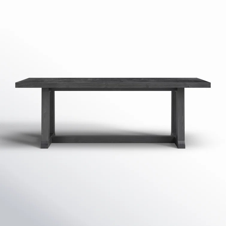 Otto Black Pine Extendable Rectangular Dining Table