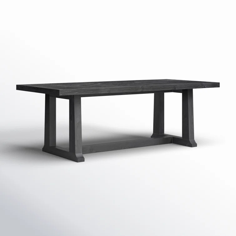 Otto Black Pine Extendable Rectangular Dining Table