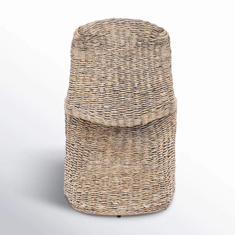 Portia Contemporary Gray Wash Rattan Side Chair
