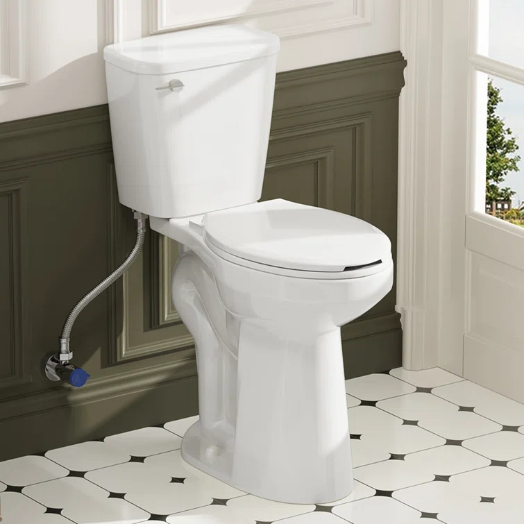 Traditional 21-inch Height Extra Tall Toilet for Bathrooms, Elongated Toilet Seat