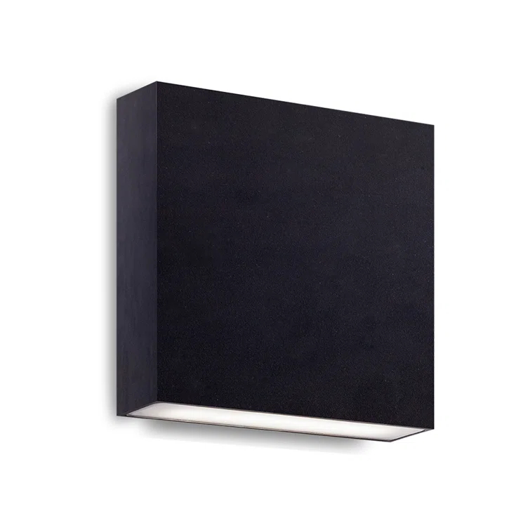 Sleek Cast Aluminum 5.5" Black Dimmable LED Wall Sconce