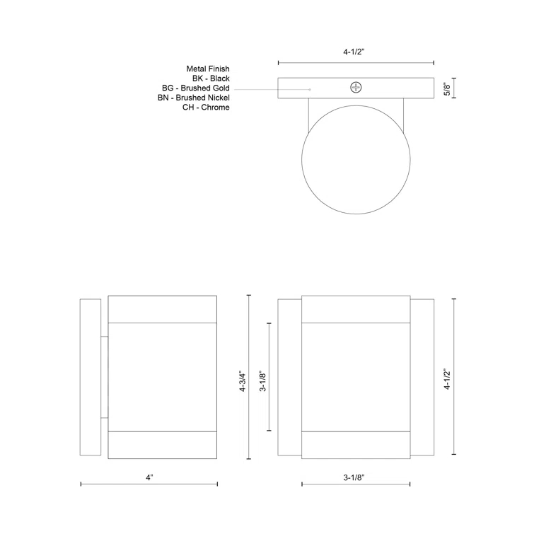 Norfolk Steel LED Armed Sconce