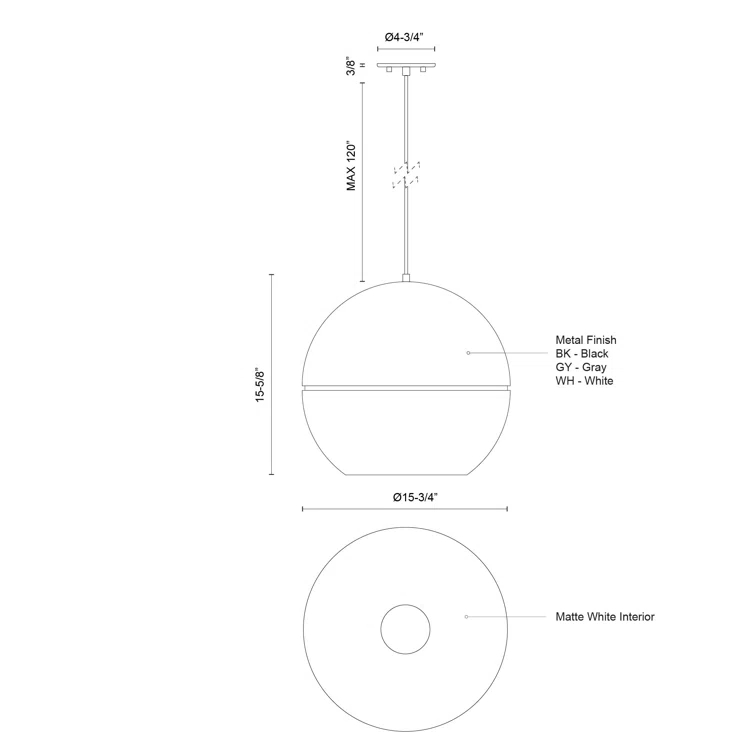 1 - Light Single Pendant