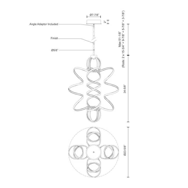 Synergy 1 - Light LED Unique/Statement Pendant