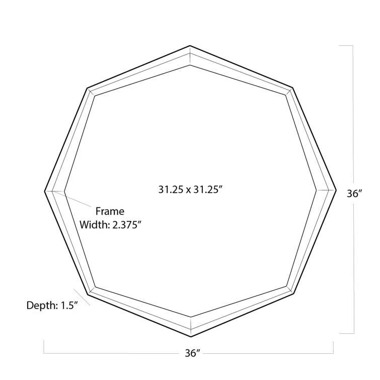 36" Round Gold Leaf Wood Wall Mirror