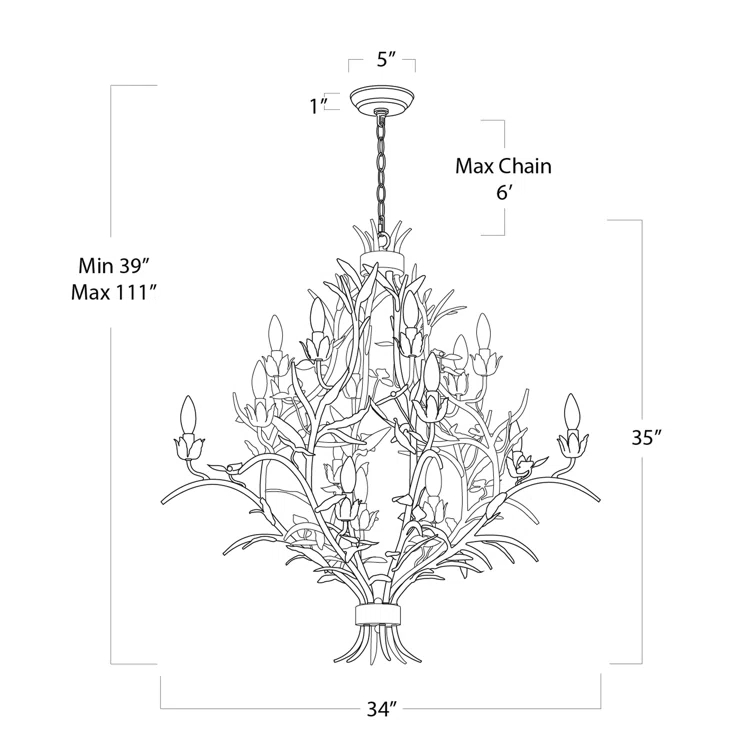 Southern Living Trillium Chandelier