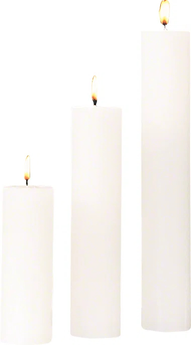 Elegant White Hand-Poured Paraffin Pillar Candle