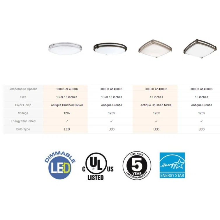 Saturn Acrylic LED Flush Mount