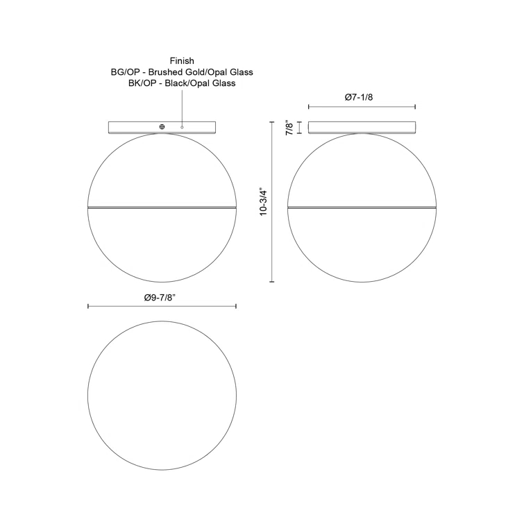 Monae Single Light Glass Flush Mount
