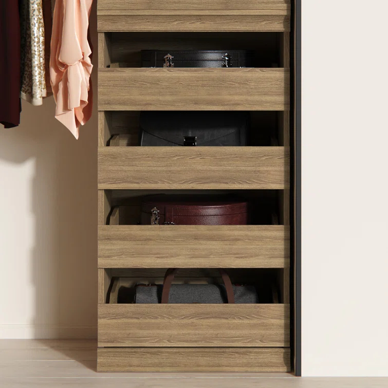 Modular Storage 21.38" W Drawer Unit with 4 Drawers