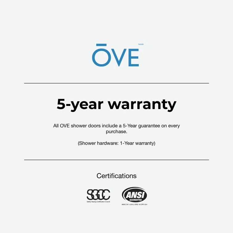 OVE Decors Pasadena 28 To 29 3/8 In. W X 72 In. H Alcove Frameless Pivot Shower Door , 2025