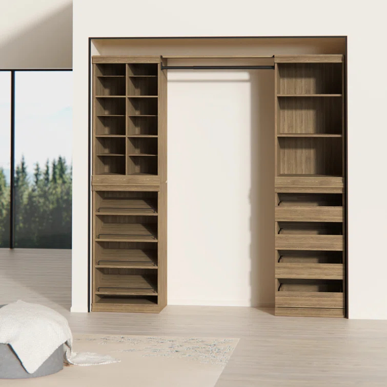 Modular Storage 36.02" W Shelf & Closet Rod