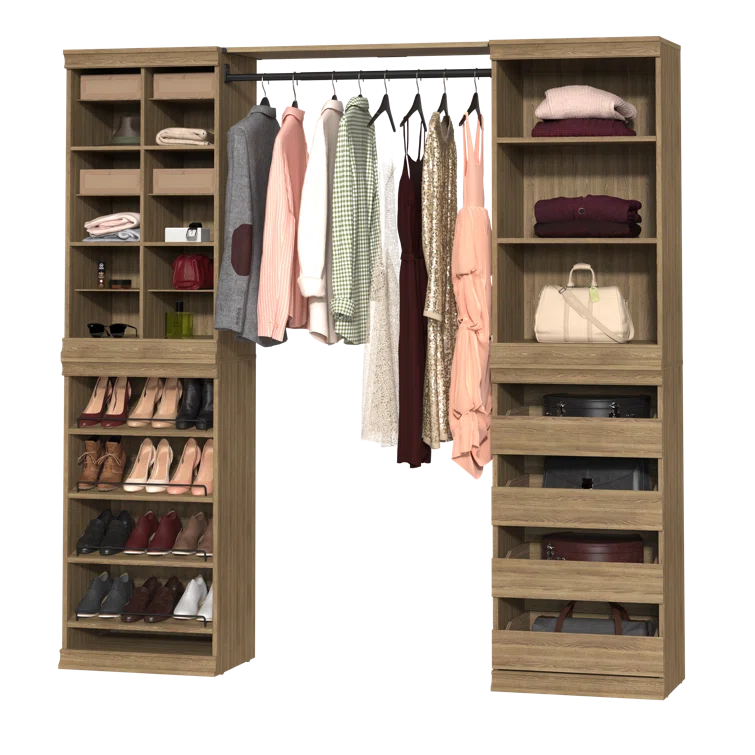 Modular Storage 36.02" W Shelf & Closet Rod