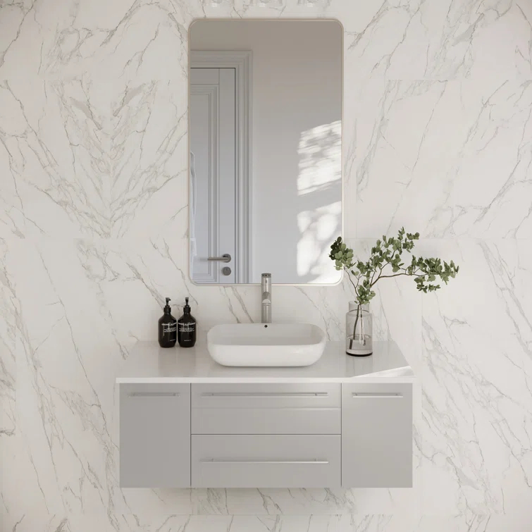 Fresca Lucera 42" Wall Mount Single Vessel Sink Bathroom Vanity Base Only (Top & Sink Not Included)