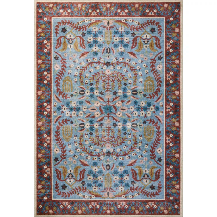 Rifle Paper Co. x Loloi Canopy Red / Blue Area Rug