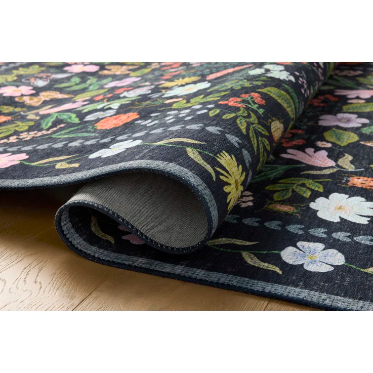 Rifle Paper Co. x Loloi Canopy Black Area Rug