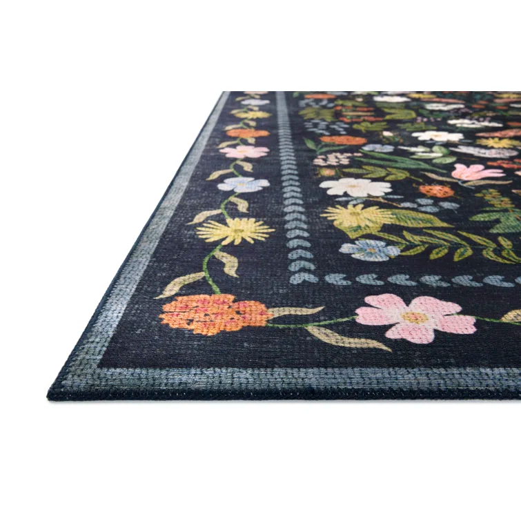 Rifle Paper Co. x Loloi Canopy Black Area Rug