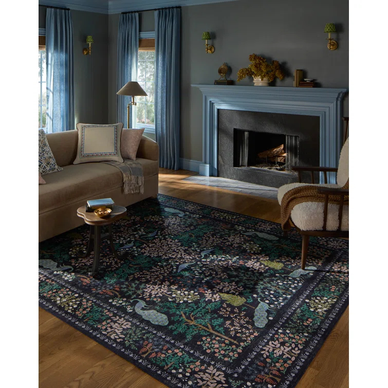 Rifle Paper Co. x Loloi Canopy Charcoal Area Rug