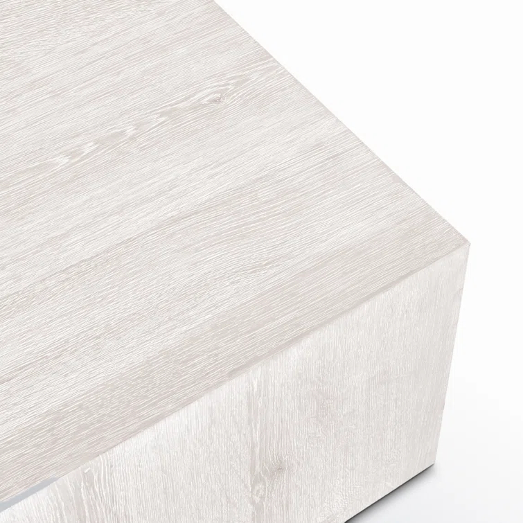 Layne 42" White Wash Oak Square Coffee Table