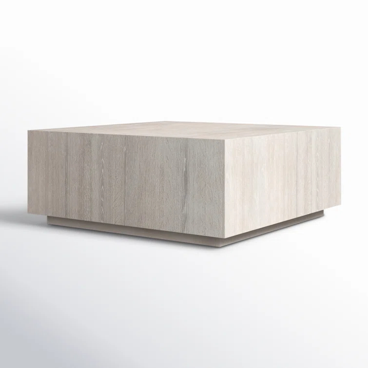 Layne 42" White Wash Oak Square Coffee Table