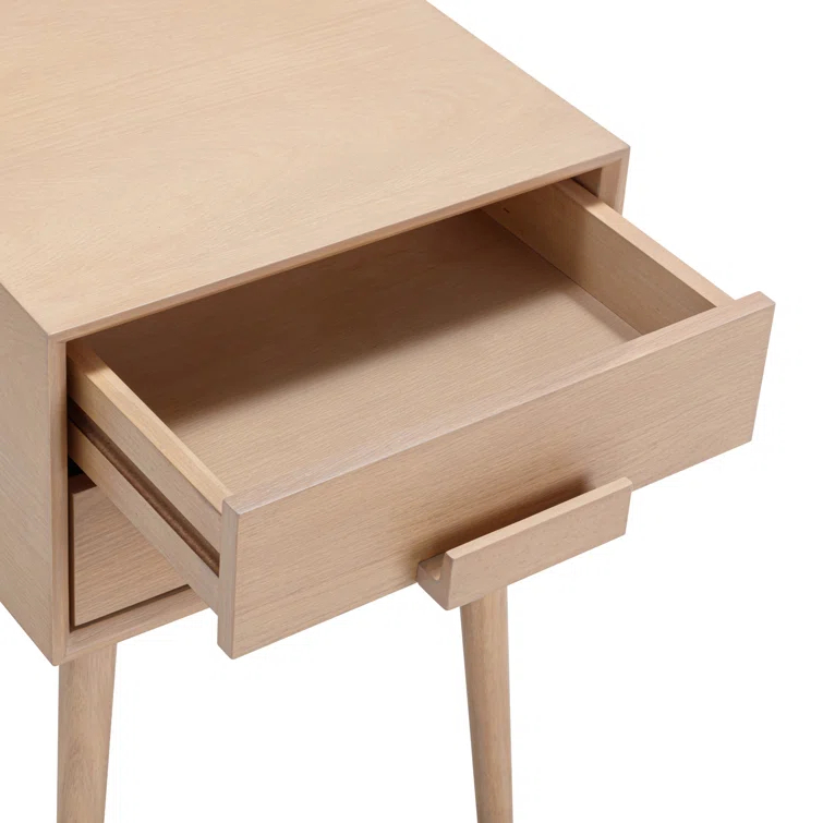 Harper 2-Drawer Wood Nightstand with Storage