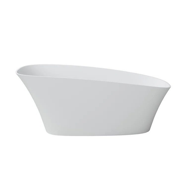 Crestone Casainc Freestanding Soaking Solid Surface Resin Stone Bathtub