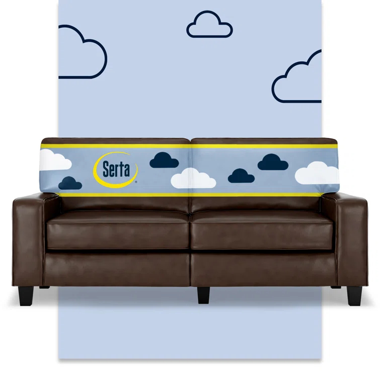 Serta Palisades Upholstered Tool-Free Assembly Square Arm 73" Sofa
