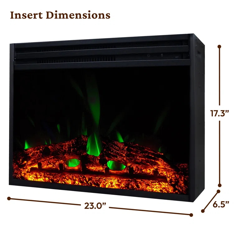 Cambridge Seville Freestanding Fireplace Mantel TV Stand with Storage Shelves and 1500W Electric Heater Insert