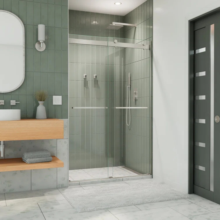 Essence 44" W x 76" H Frameless with ClearMax Technology Shower Door