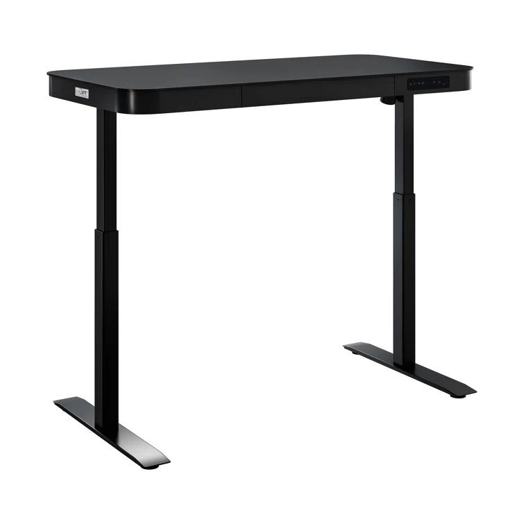airLIFT 48" W Electric Adjustable Height Tempered Glass Desk
