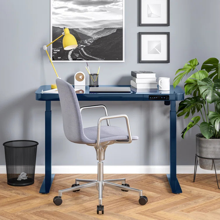 airLIFT 48" W Electric Adjustable Height Tempered Glass Desk