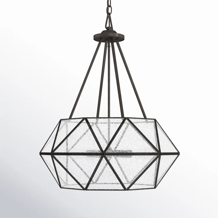 Sky 4 Light Metal Dimmable Geometric Chandelier
