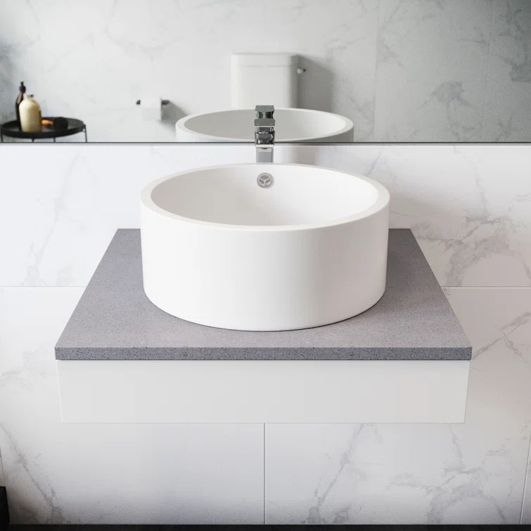 Monaco Round Ceramic Bathroom Vessel Sink
