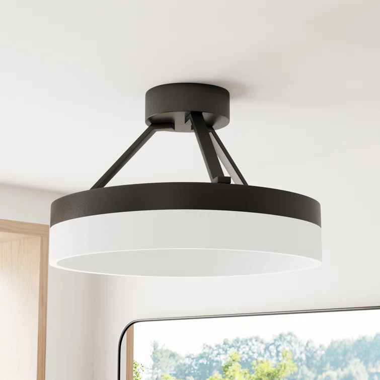 Danica Single Light Acrylic LED Semi Flush Mount