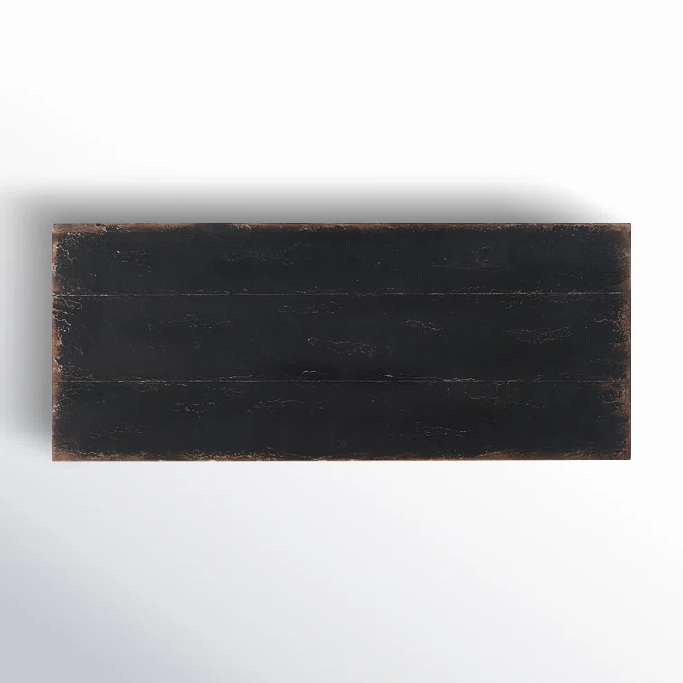 Black Transitional 6-Drawer Dresser with Brass Hardware