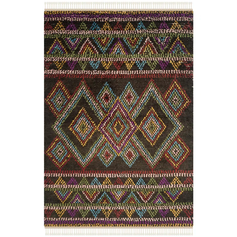 Raeleigh Hand Knotted 80% Wool, 20% Cotton Southwestern Rug