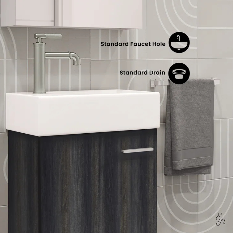 Colmer 18" Wall-Mounted Bathroom Vanity